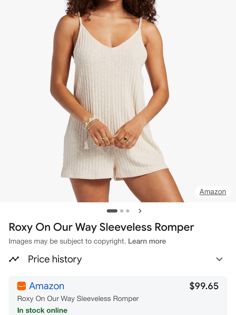 Roxy Rust Orange Ribbed Knit Romper